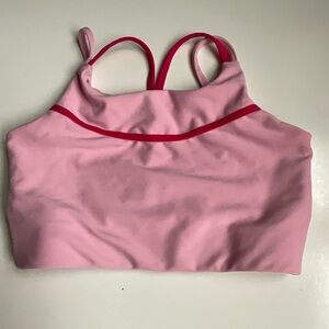 Old Navy Pink Activewear Top with Bold Straps